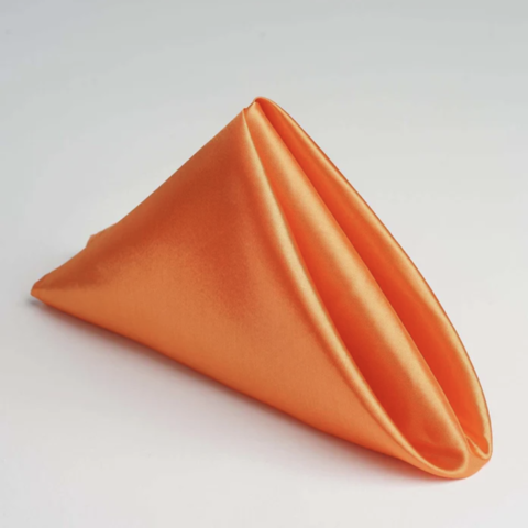 Satin Dinner Napkins Orange