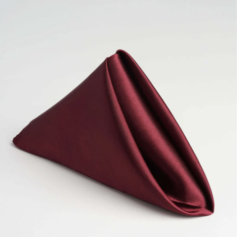 Satin Dinner Napkins Wine