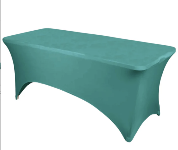 Rectangular Stretch Spandex Tablecloth Peacock Teal