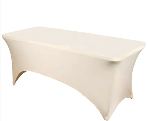 Rectangular Stretch Spandex Tablecloth Beige