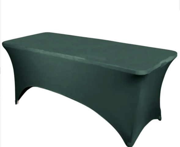 Rectangular Stretch Spandex Tablecloth Hunter Emerald Green