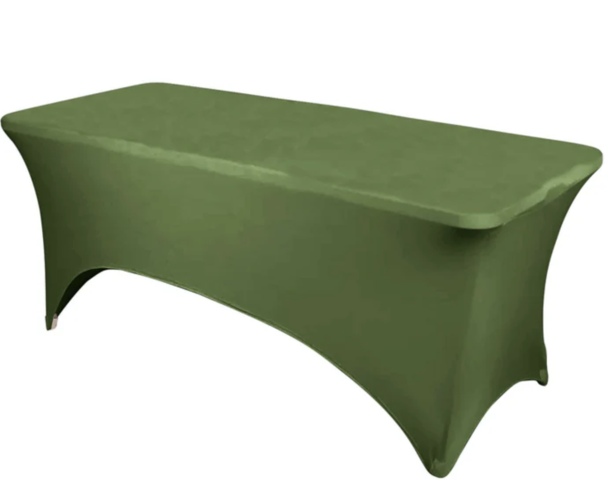 Rectangular Stretch Spandex Tablecloth Olive Green