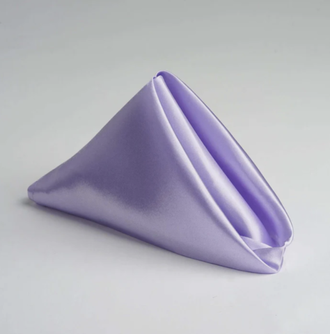 Satin Dinner Napkins Lilac