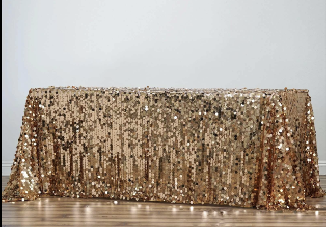 Payette Sequin Rectangle Tablecloth Gold