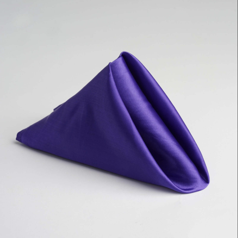 Satin Dinner Napkins Purple