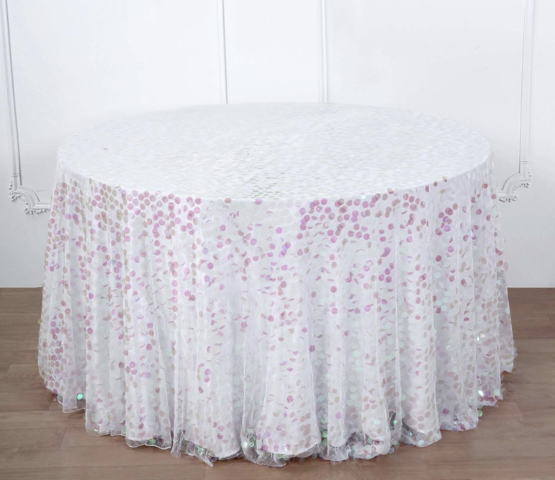 Payette Sequin Round Tablecloth Iridescent