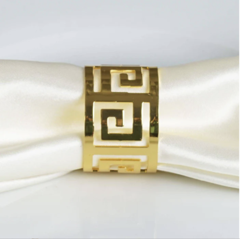 Gold Plated Aluminum Napkin Rings 