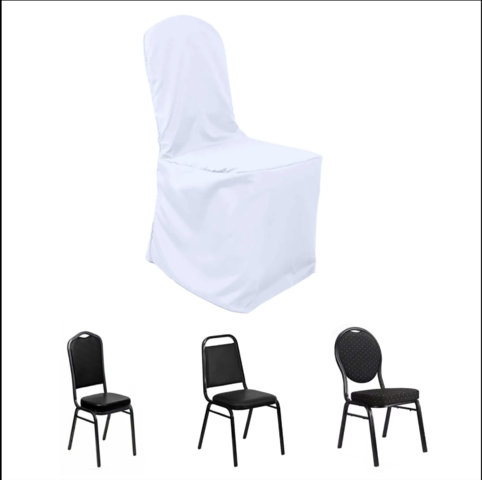 Polyester Banquet Chair Cover White