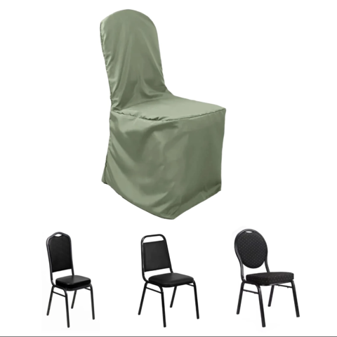 Polyester Banquet Chair Cover Dusty Sage Green