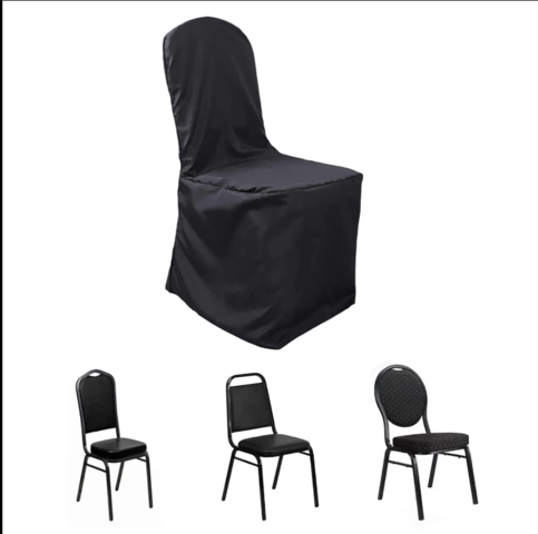 Polyester Banquet Chair Cover Black