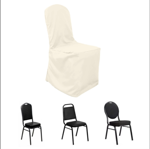 Polyester Banquet Chair Cover Beige