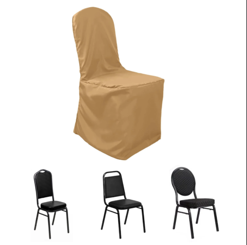 Polyester Banquet Chair Cover Gold