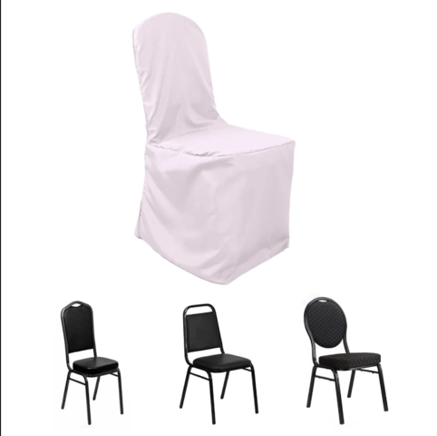 Polyester Banquet Chair Cover Blush