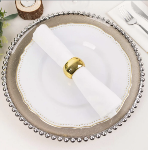 Metallic Gold Acrylic Napkin Rings