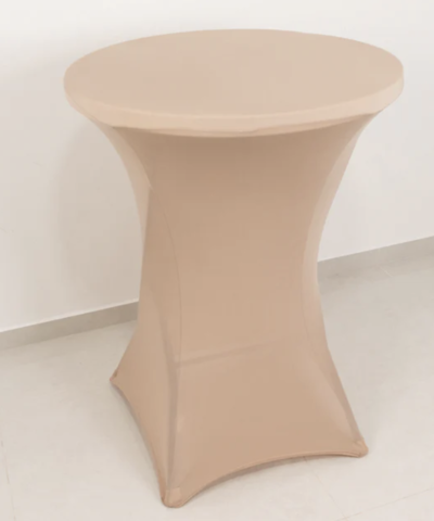 Cocktail Spandex Table Cover Plain Nude