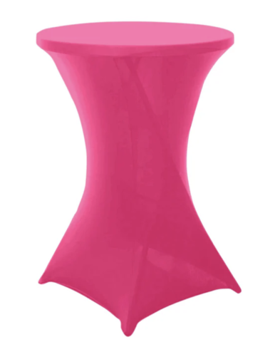 Cocktail Spandex Table Cover Plain Fuchsia