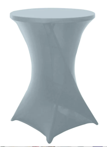 Cocktail Spandex Table Cover Plain Dusty Blue