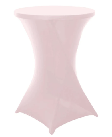 Cocktail Spandex Table Cover Plain Blush