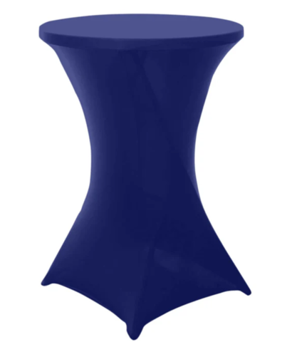 Cocktail Spandex Table Cover Plain Royal Blue