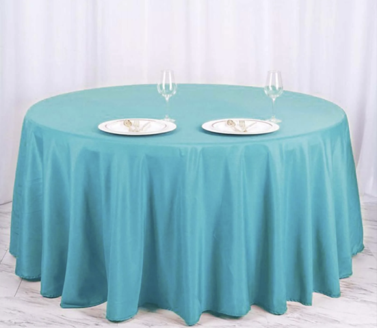 Seamless Polyester Round Turquoise