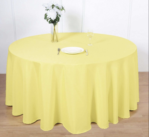 Seamless Polyester Round Yellow