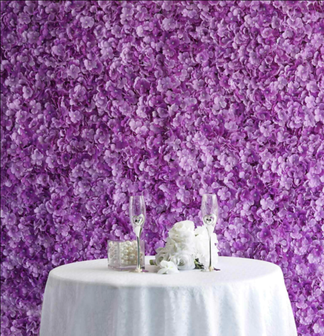 UV Protected Hydrangea Flower Wall Mat Backdrop Purple