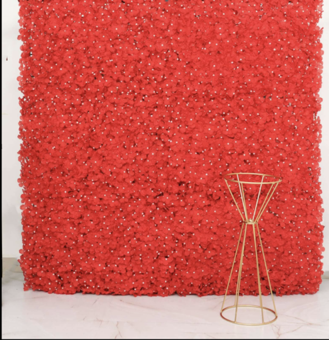 UV Protected Hydrangea Flower Wall Mat Backdrop Red