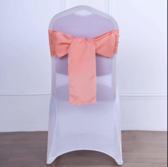 Polyester Chair Sash Coral