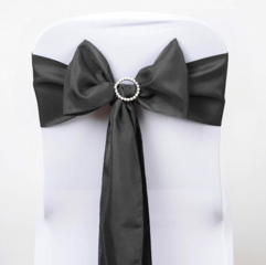 Polyester Chair Sash Charcoal Gray