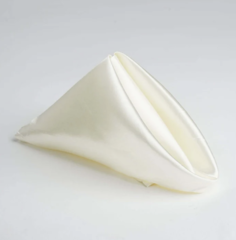 Satin Dinner Napkins Creme