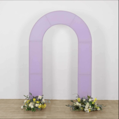 Spandex Fitted Open Arch Backdrop Cover Lilac