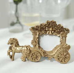 Gold Resin Horse Carriage Frame Party Favors