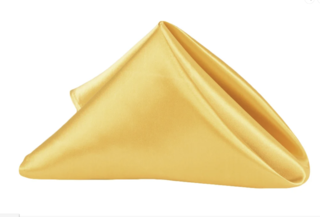 Satin Dinner Napkins Gold