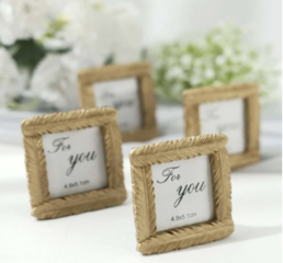 Gold Resin Square Vintage Feather Frame Party Favors 