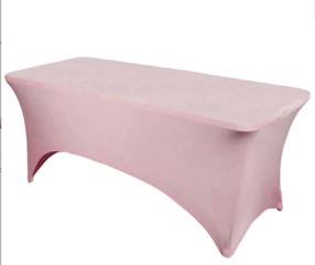 Rectangular Stretch Spandex Tablecloth Dusty Rose