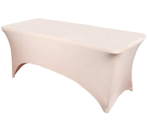 Rectangular Stretch Spandex Tablecloth Blush