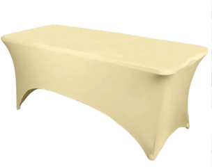 Rectangular Stretch Spandex Tablecloth Champagne