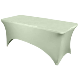 Rectangular Stretch Spandex Tablecloth Sage Green