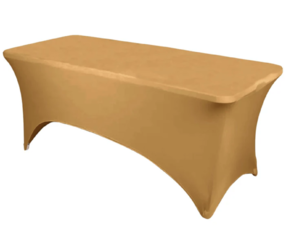 Rectangular Stretch Spandex Tablecloth Gold