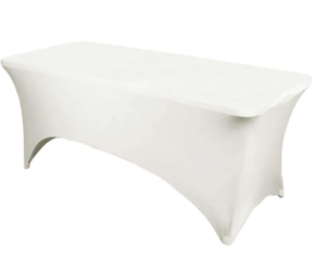 Rectangular Stretch Spandex Tablecloth Ivory