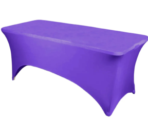 Rectangular Stretch Spandex Tablecloth Purple