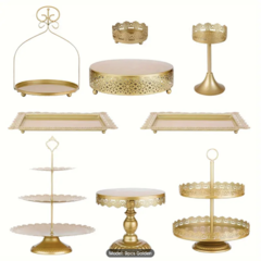 Golden Cake Stand Dessert Set 