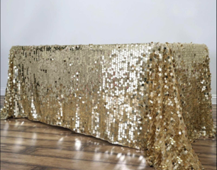 Payette Sequin Rectangle Tablecloth Champagne