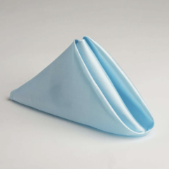 Satin Dinner Napkins Powder Blue