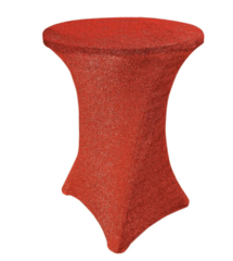 Cocktail Spandex Table Cover Glitter Red