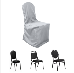 Polyester Banquet Chair Cover Silver