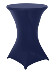 Cocktail Spandex Table Cover Plain Navy Blue