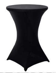 Cocktail Spandex Table Cover Plain Black