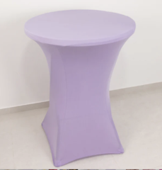 Cocktail Spandex Table Cover Plain Lavender Lilac