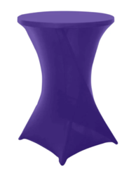 Cocktail Spandex Table Cover Plain Purple